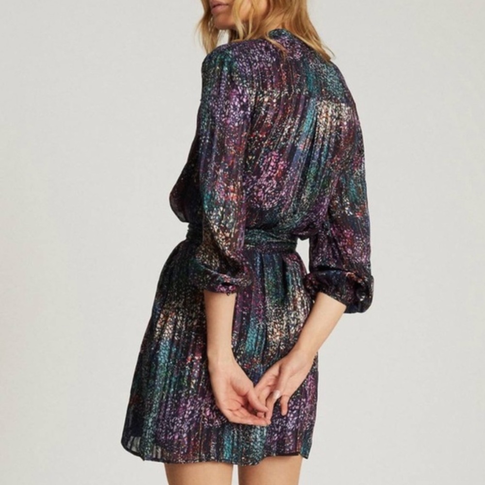 Reiss Women's Black Isla Lurex Print Dress 💥Firm Price💥 - Picture 6 of 13